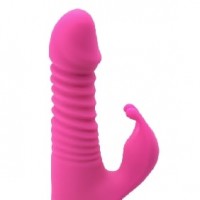 Wiggly Rabbit Vibe, 9 Rabbit Ear Clitoral Vibrating Functions & 5 Thrusting/Wiggling Functions on Shaft, PINK